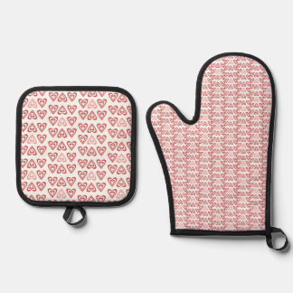 Schattige Valentijnsharten – Liefde & Romantiek De Ovenwant & Pannenlap Set
