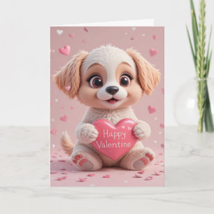 Schattige Valentijnshond Schattige Hondenliefde  Kaart