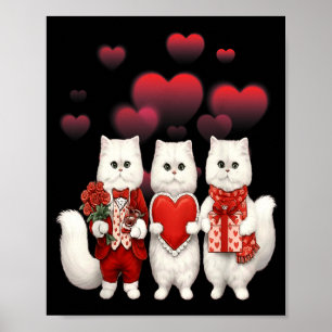 Schattige Valentijnskaarten met Hartjes Romantisch Poster