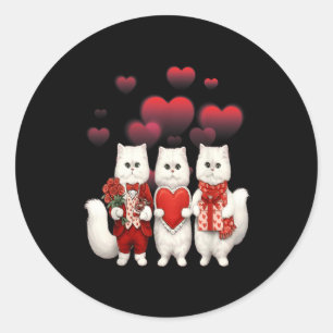 Schattige Valentijnskaarten met Hartjes Romantisch Ronde Sticker