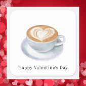 Schattige Valentijnskaarten met waterverf Vierkante Sticker