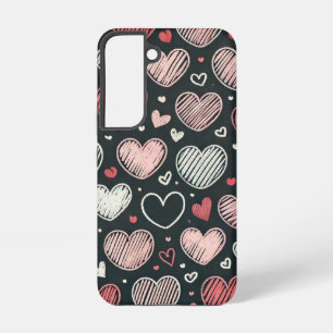 Schattige Valentijnskrijtharten Samsung Galaxy Hoesje