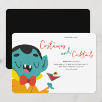 Schattige vampierkostuums en cocktails Halloween