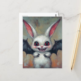 Schattige Vampire Bat Bunny Briefkaart