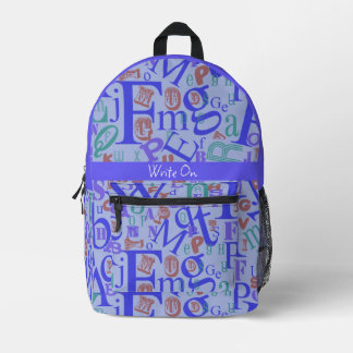 Schattige Van A tot Z Alfabet Fun Typeography Bedrukte Rugzak