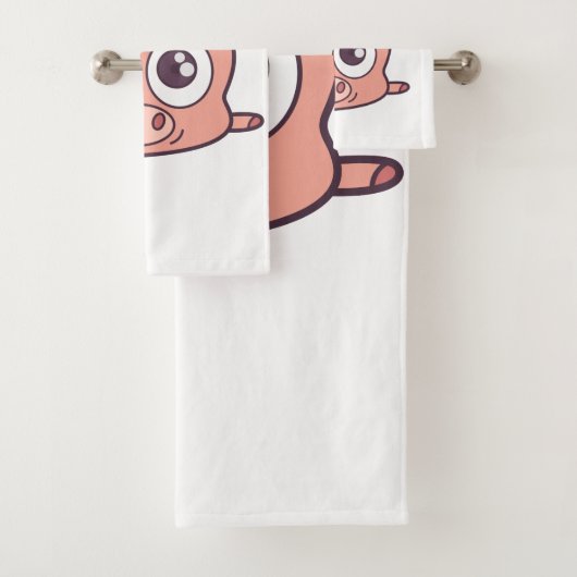 Schattige varken clipart bad handdoek (Insitu)