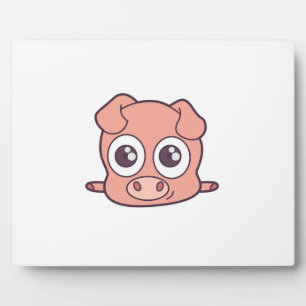 Schattige varken clipart fotoplaat