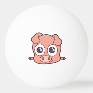 Schattige varken clipart pingpongballen