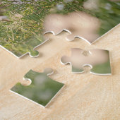 Schattige varken in de bloementuin legpuzzel (Zijkant)