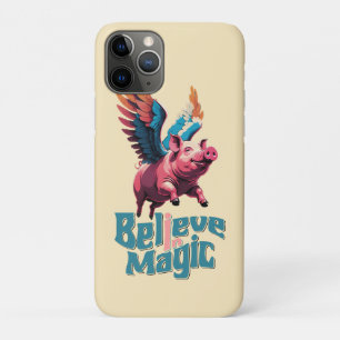 Schattige Varken met Kleurrijke vleugels   Geloof  iPhone 11 Pro Hoesje