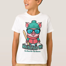 Schattige Varken Skiën Whitefish Mountain T-shirt