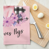 schattige varkensliefhebber theedoek (Quarter Fold)