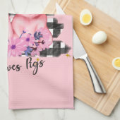 schattige varkensliefhebbers - keukenhanddoek (Quarter Fold)