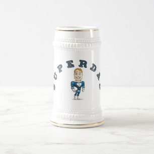 Schattige Vector Cartoon Superpapa Bierpul