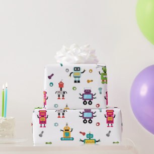 Schattige veelkleurig Robots Kinder Robot Pattern Cadeaupapier