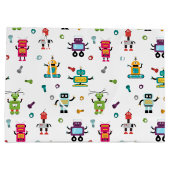 Schattige veelkleurig Robots Kinder Robot Pattern Groot Cadeauzakje (Achterkant)
