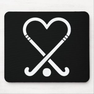 Schattige veldhockeyspelers houden van symbool muismat