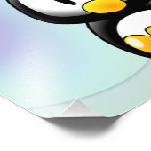 Schattige vergadering Cartoon Penguin Foto Afdruk (Hoek)