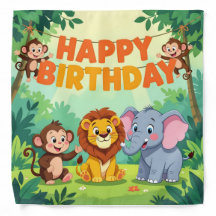 Schattige verjaardag safari thema