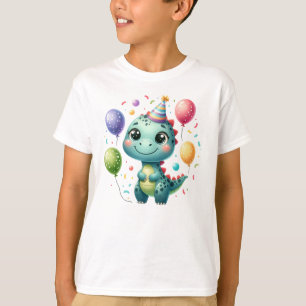 Schattige Verjaardagsdinosaurus T-shirt