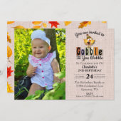 Schattige verjaardagsfoto Kwakkel tot je Wobbelt V Kaart (Voorkant / Achterkant)