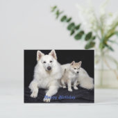 Schattige verjaardagsgroet Honden Briefkaart (Staand voorkant)