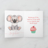 schattige verjaardagskaart van Koala Kaart (Binnen)