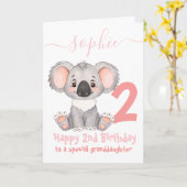 schattige verjaardagskaart van Koala Kaart (Gele Bloem)