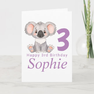 schattige verjaardagskaart voor koala kaart