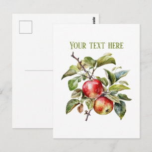 Schattige verkopers van appels aanpasbaar briefkaart