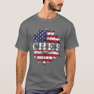 Schattige verkorte maasbloem op 4 juli Chef W T-shirt