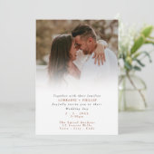 Schattige verloop Foto Overlay effect Trouwen Kaart (Staand voorkant)