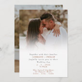 Schattige verloop Foto Overlay effect Trouwen Kaart (Voorkant / Achterkant)