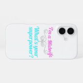 Schattige Verloskundige Superheld iPhone 16 Hoesje (Achterkant horizontaal)