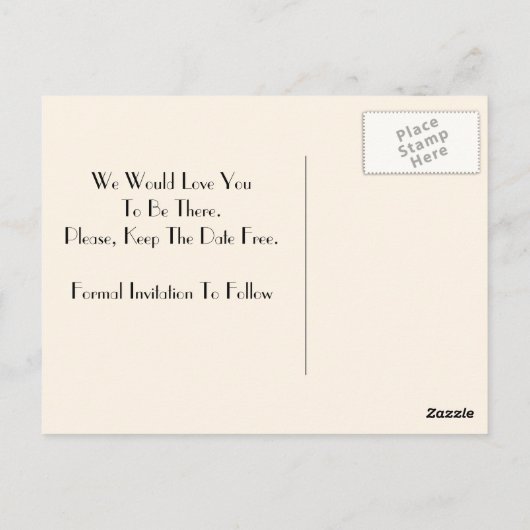 Schattige Verloving en de datum opslaan Briefkaart (Achterkant)