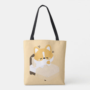 Schattige vermoeide Corgi Draagtas