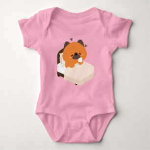 Schattige vermoeide Duitse herdershond Puppy Romper