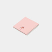 Schattige Vermoeide Rode Panda Post-it® Notes (Schuin)
