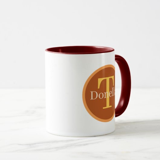 Schattige Verpleegster eekhoorn monogram toevoegen Mok (Voorkant rechts)