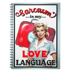 Schattige Verpleegster Pinup_ Liefde Taal Notitieboek