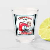 Schattige Verpleegster Pinup_ Liefde Taal Shot Glas (Voorkant)