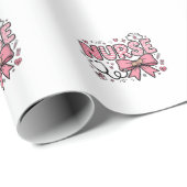 Schattige Verpleegster Strik Hart Vector Shirt Ont Cadeaupapier (Rol Hoek)