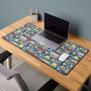 Schattige vervoer blauw bureaumat