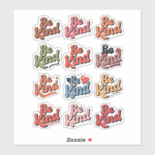 Schattige verzameling kleurrijke Wees aardig Sticker