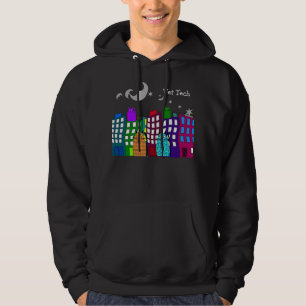 Schattige Vet Tech Hoodie Whimsical Cat Art