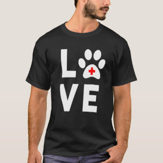 Schattige Veterinair Ik hou van Dieren Vet Tech Gi T-shirt