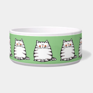 schattige vetkat voerbakje