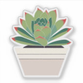 Schattige vetplant sticker (Voorkant)