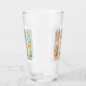 Schattige Vier Verticale Brash Waterverf Hoppy Eas Glas (Rechts)