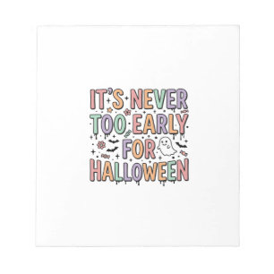 Schattige Vintage Halloween Te Vroeg Typografie T- Notitieblok